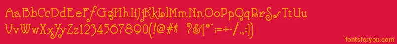 NickelodeonNf Font – Orange Fonts on Red Background