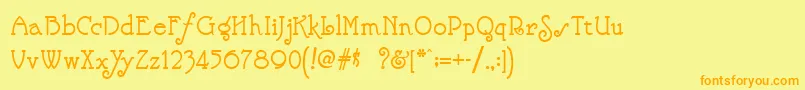 NickelodeonNf Font – Orange Fonts on Yellow Background