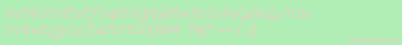 NickelodeonNf Font – Pink Fonts on Green Background