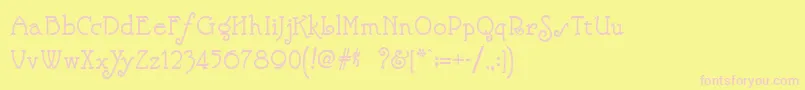 NickelodeonNf Font – Pink Fonts on Yellow Background