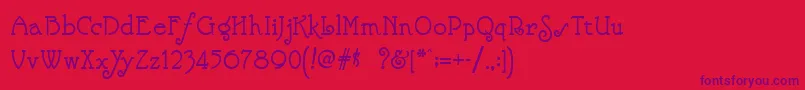 NickelodeonNf Font – Purple Fonts on Red Background