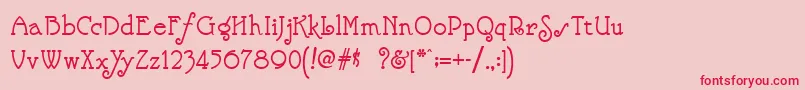 NickelodeonNf Font – Red Fonts on Pink Background