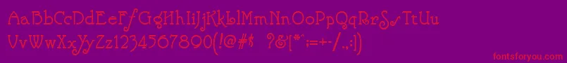 NickelodeonNf-Schriftart – Rote Schriften auf violettem Hintergrund