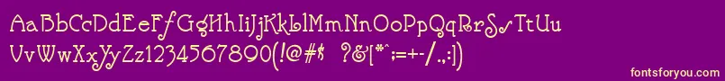 NickelodeonNf Font – Yellow Fonts on Purple Background