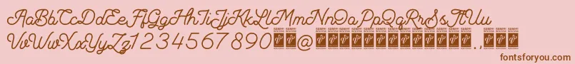 Campione PERSONAL USE ONLY Font – Brown Fonts on Pink Background