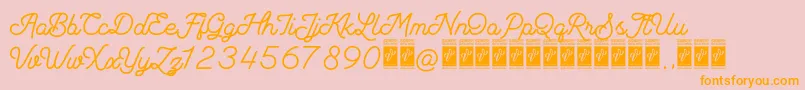 Campione PERSONAL USE ONLY Font – Orange Fonts on Pink Background