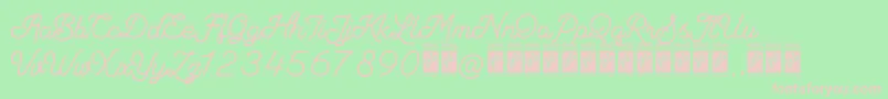 Campione PERSONAL USE ONLY Font – Pink Fonts on Green Background