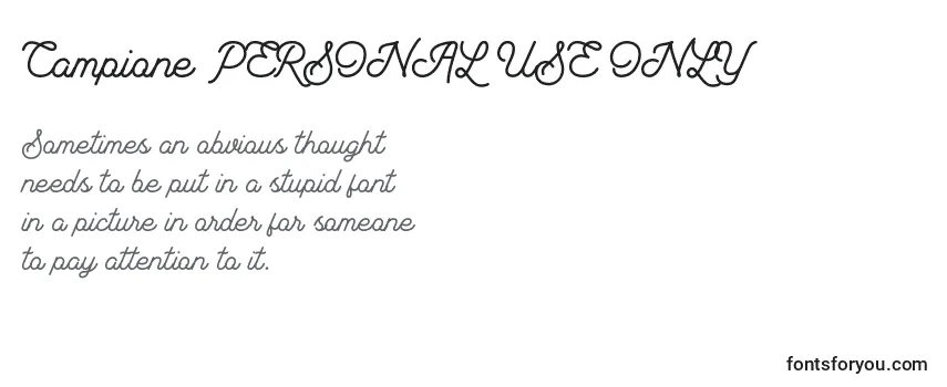 Campione PERSONAL USE ONLY Font