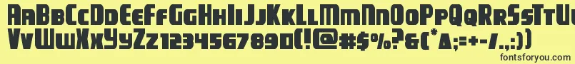 campjustice Font – Black Fonts on Yellow Background