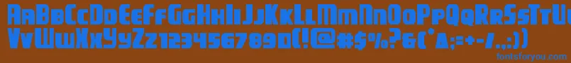 campjustice Font – Blue Fonts on Brown Background