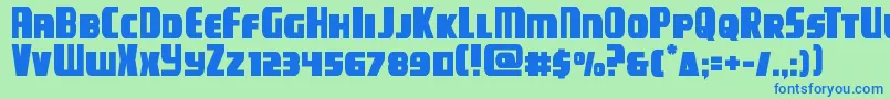 campjustice Font – Blue Fonts on Green Background