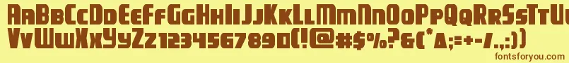 campjustice Font – Brown Fonts on Yellow Background