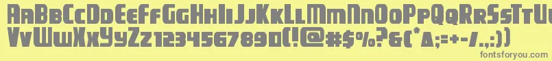 campjustice Font – Gray Fonts on Yellow Background