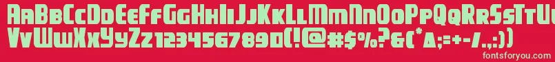 campjustice Font – Green Fonts on Red Background