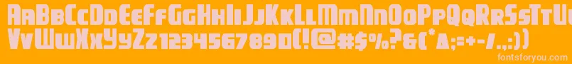 campjustice Font – Pink Fonts on Orange Background