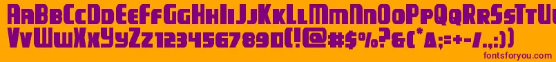 campjustice Font – Purple Fonts on Orange Background