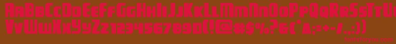 campjustice Font – Red Fonts on Brown Background