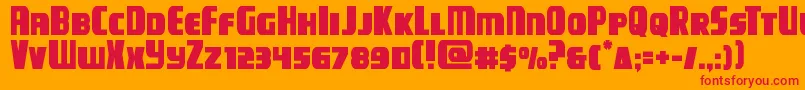 campjustice Font – Red Fonts on Orange Background