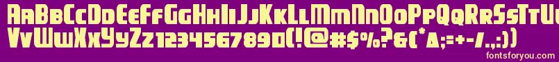 campjustice Font – Yellow Fonts on Purple Background