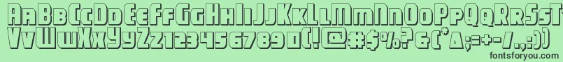 campjustice3d Font – Black Fonts on Green Background