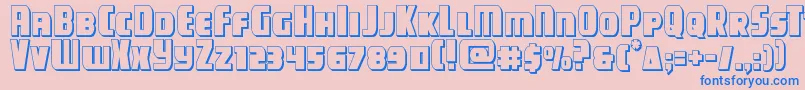 campjustice3d Font – Blue Fonts on Pink Background