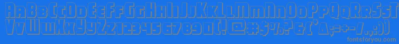 campjustice3d Font – Gray Fonts on Blue Background