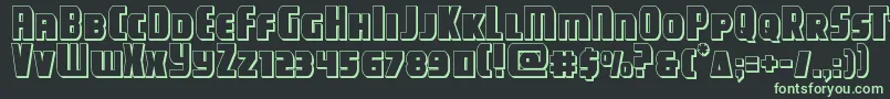 campjustice3d Font – Green Fonts on Black Background