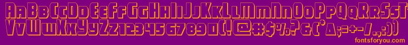 campjustice3d Font – Orange Fonts on Purple Background