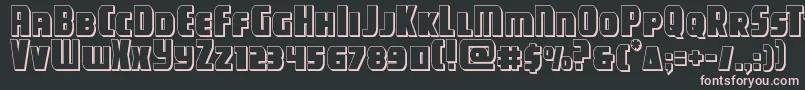 campjustice3d Font – Pink Fonts on Black Background