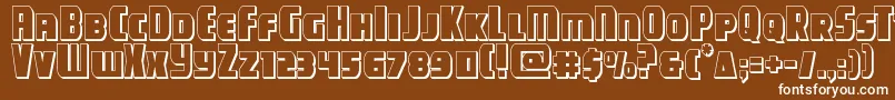 campjustice3d Font – White Fonts on Brown Background