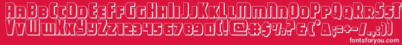 campjustice3d Font – White Fonts on Red Background