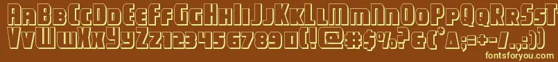 campjustice3d Font – Yellow Fonts on Brown Background