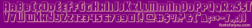 campjustice3d Font – Yellow Fonts on Purple Background