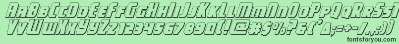 campjustice3dital Font – Black Fonts on Green Background