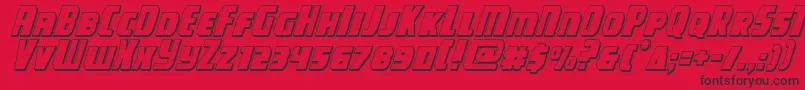campjustice3dital Font – Black Fonts on Red Background