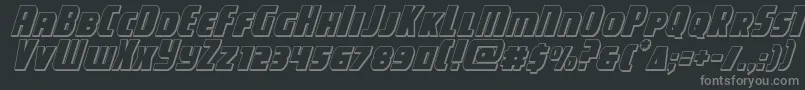 Шрифт campjustice3dital – серые шрифты на чёрном фоне