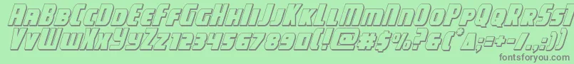 campjustice3dital Font – Gray Fonts on Green Background