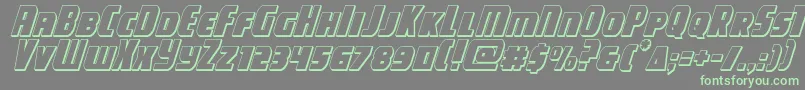 campjustice3dital Font – Green Fonts on Gray Background