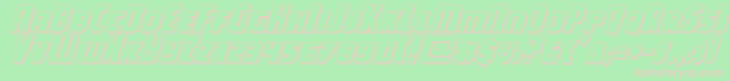 campjustice3dital-Schriftart – Rosa Schriften auf grünem Hintergrund