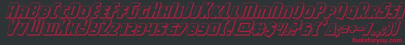 campjustice3dital Font – Red Fonts on Black Background