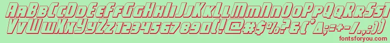 campjustice3dital Font – Red Fonts on Green Background