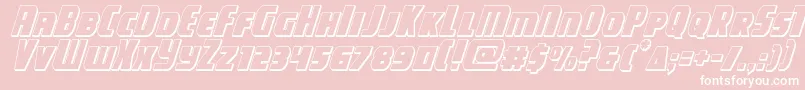 campjustice3dital Font – White Fonts on Pink Background