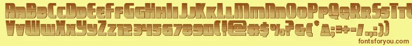 campjusticechrome Font – Brown Fonts on Yellow Background