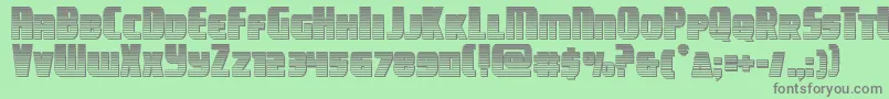 campjusticechrome Font – Gray Fonts on Green Background