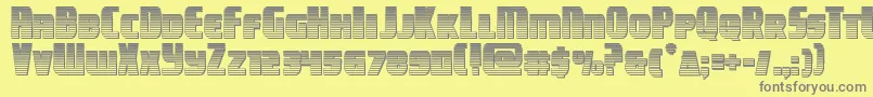 Шрифт campjusticechrome – серые шрифты на жёлтом фоне