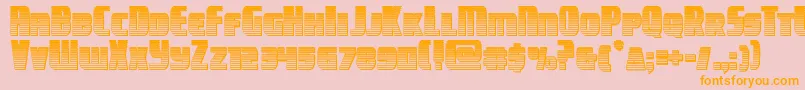 campjusticechrome Font – Orange Fonts on Pink Background