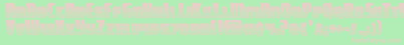 campjusticechrome Font – Pink Fonts on Green Background