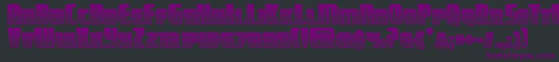 campjusticechrome-Schriftart – Violette Schriften auf schwarzem Hintergrund