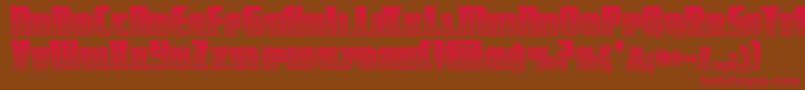 campjusticechrome Font – Red Fonts on Brown Background