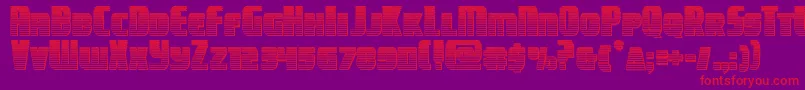 campjusticechrome Font – Red Fonts on Purple Background